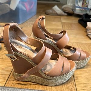Vince Camuto Tall Tan Wedges